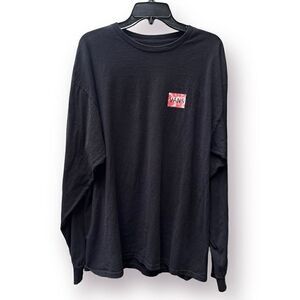 VANS GRAPHIC LONG SLEEVE TEE BLACK RED MENS XL